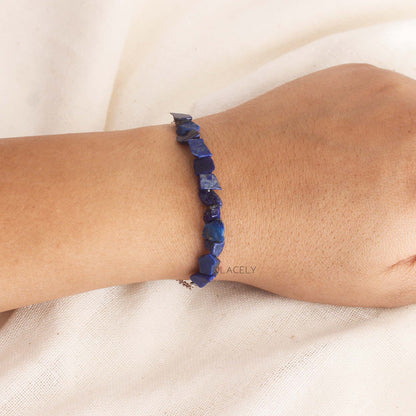 Sterling Silver Crystal Chip Adjustable Bracelet