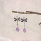 Dragonfly Sterling Silver Oxidized Crystal Earrings