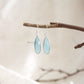 Dangle Drop Sterling Silver Faceted Crystal Earrings