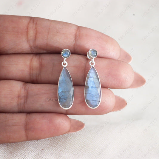Faceted Pear Shape Crystal Earrings