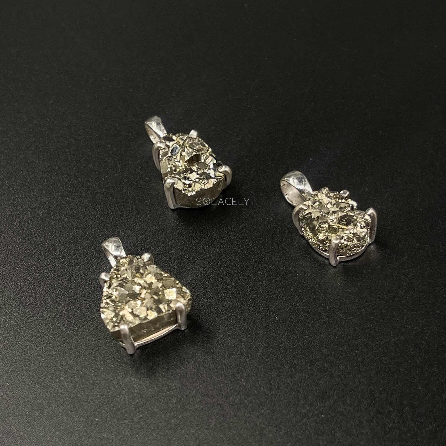 Raw Pyrite Sterling Silver Necklace