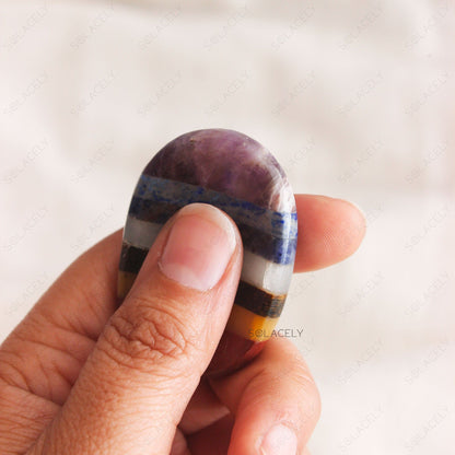 Seven Chakra Worry Stone