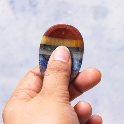 Seven Chakra Worry Stone