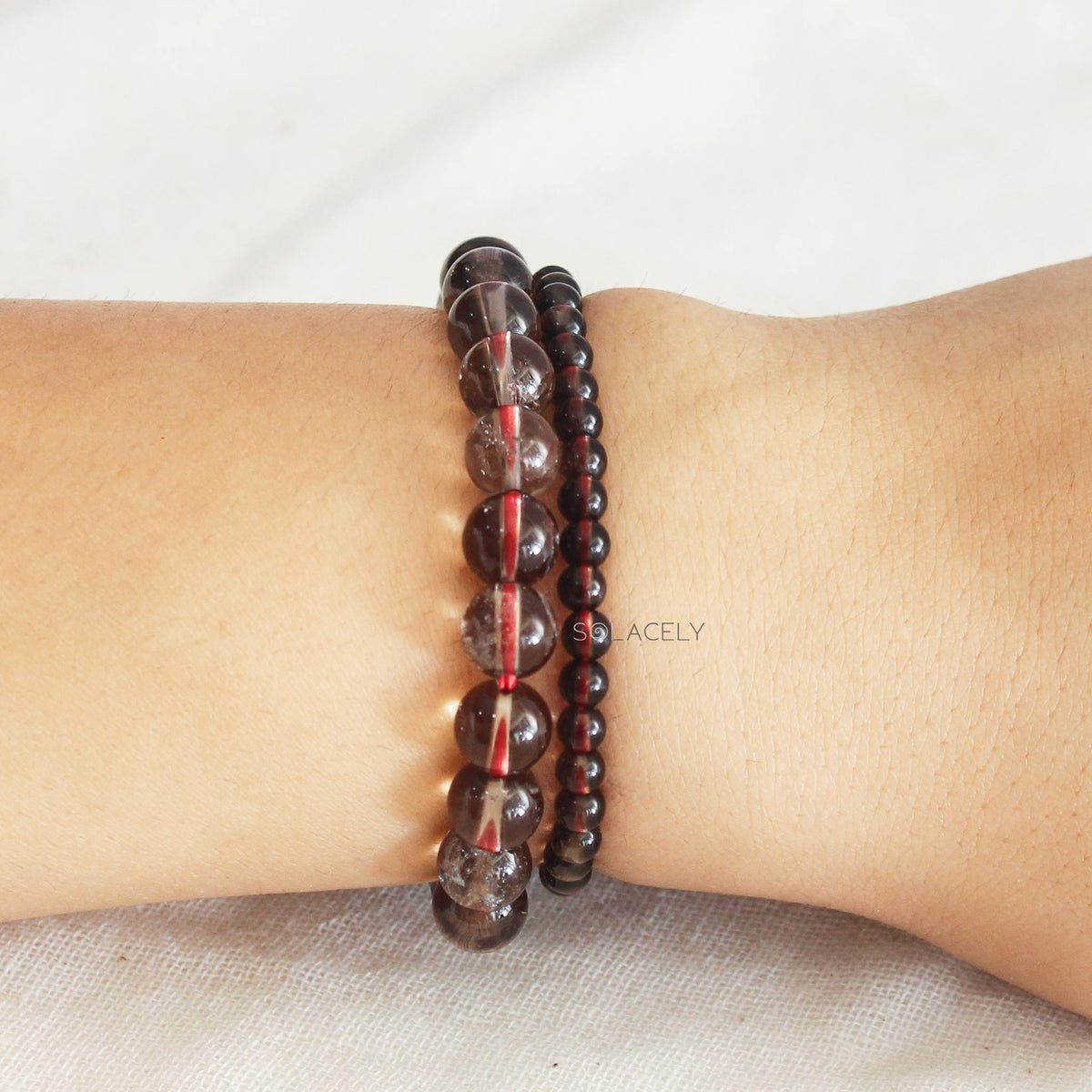 Smoky Quartz Beaded Bracelet