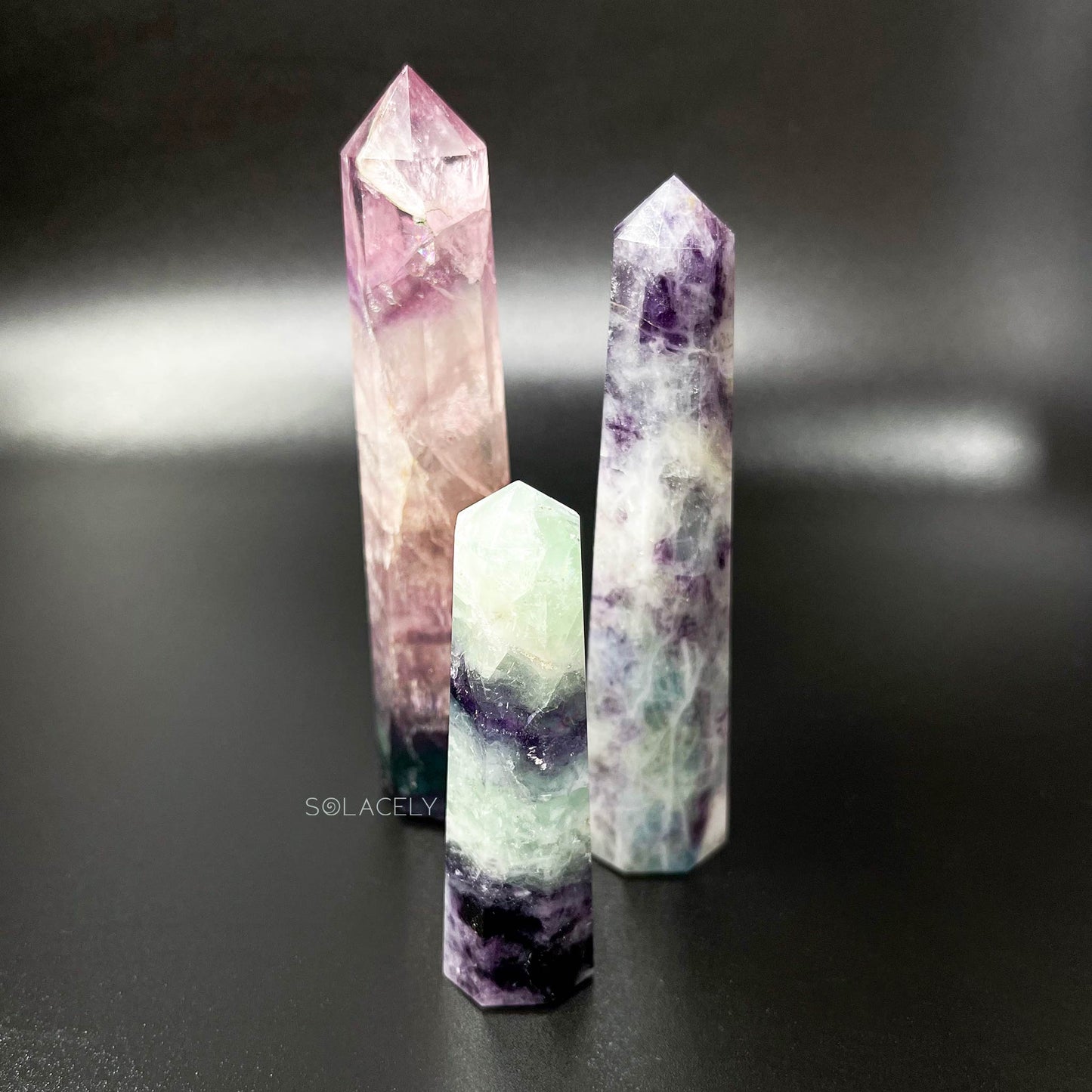 Rainbow Fluorite Crystal Wand/Tower