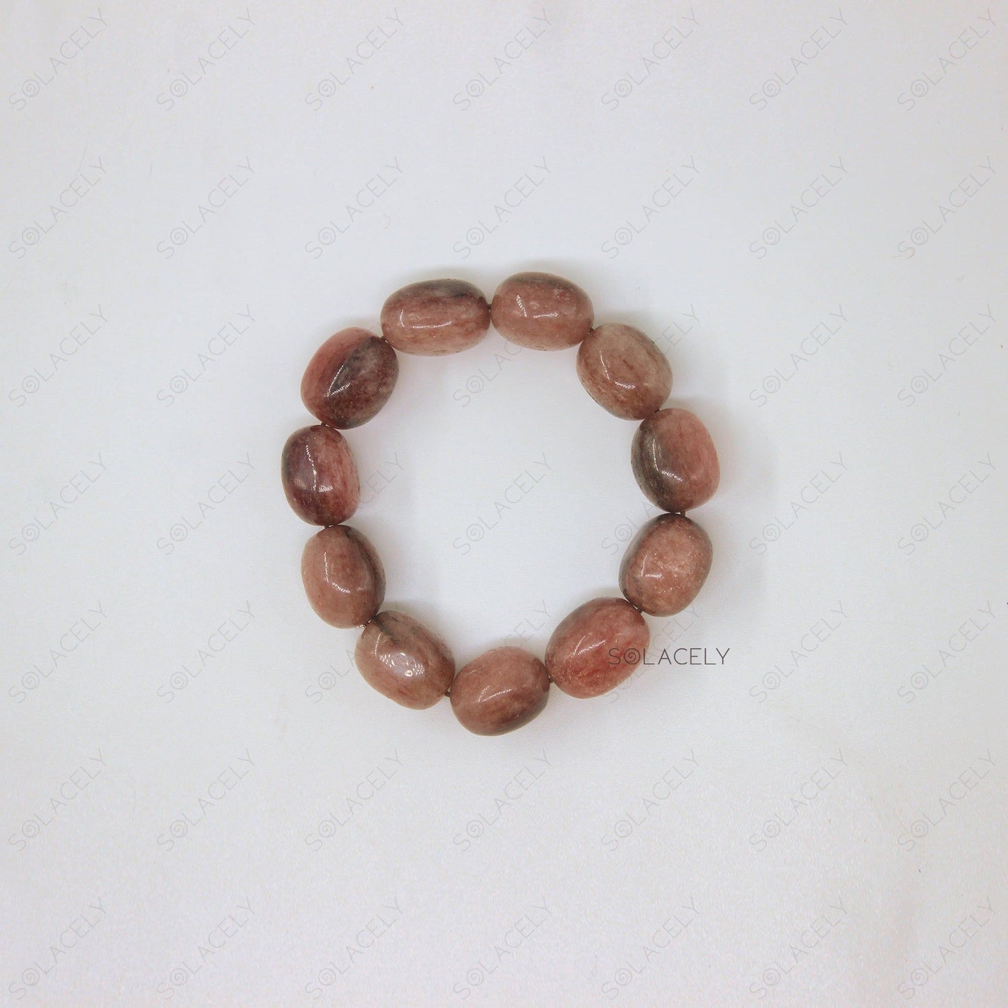 Strawberry Quartz Tumble Crystal Bracelet