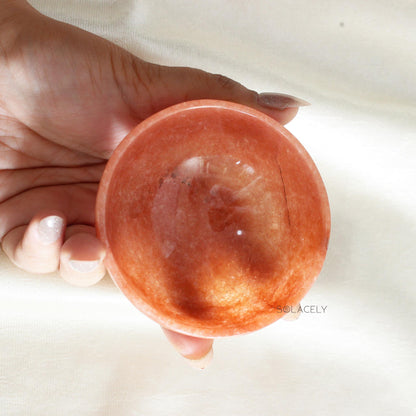 Handcrafted Red Aventurine Polished Crystal Energy Bowls