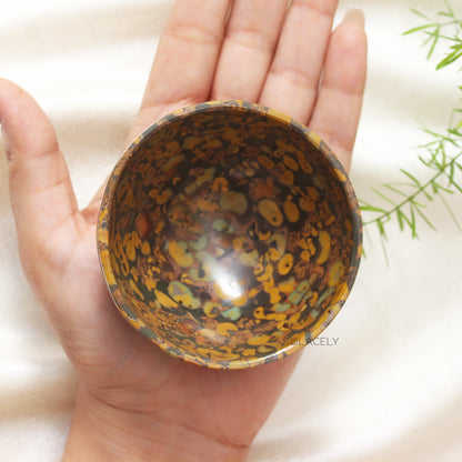 Handcrafted Fruity Jasper Polished Crystal Energy Bowls