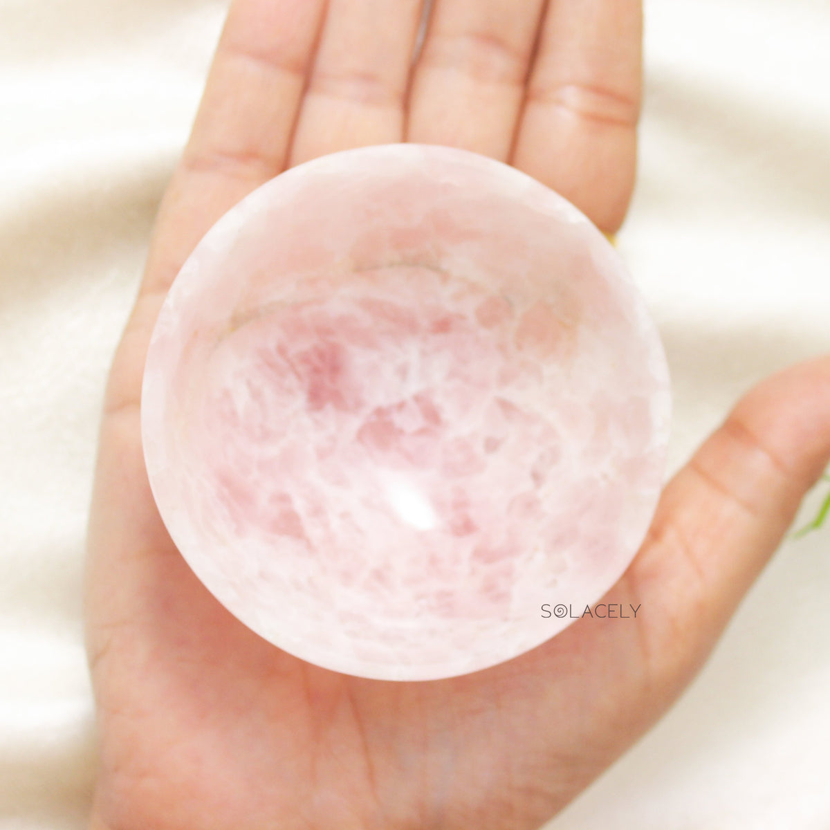 Handcrafted Rose Quartz Crystal Energy Bowls