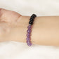 Amethyst and Black Tourmaline - 8mm Beads
