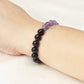 Amethyst and Black Tourmaline - 8mm Beads
