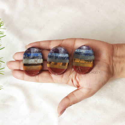 Seven Chakra Worry Stone