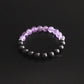 Amethyst and Black Tourmaline - 8mm Beads
