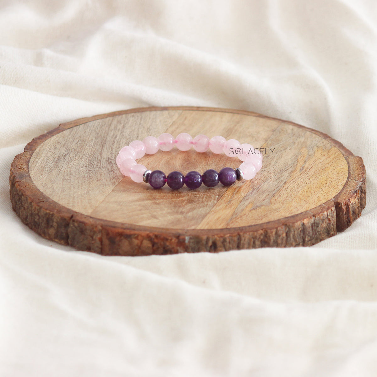 8mm gemstone bracelet for love and calm