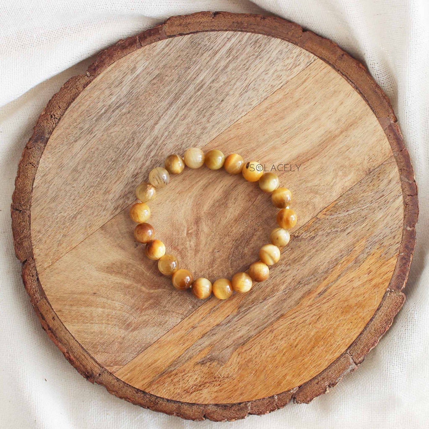 Cat's Eye Crystal Bracelet - 8mm Beads