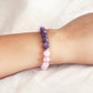 Rose Quartz and Amethyst Bracelet - 8mm Beads