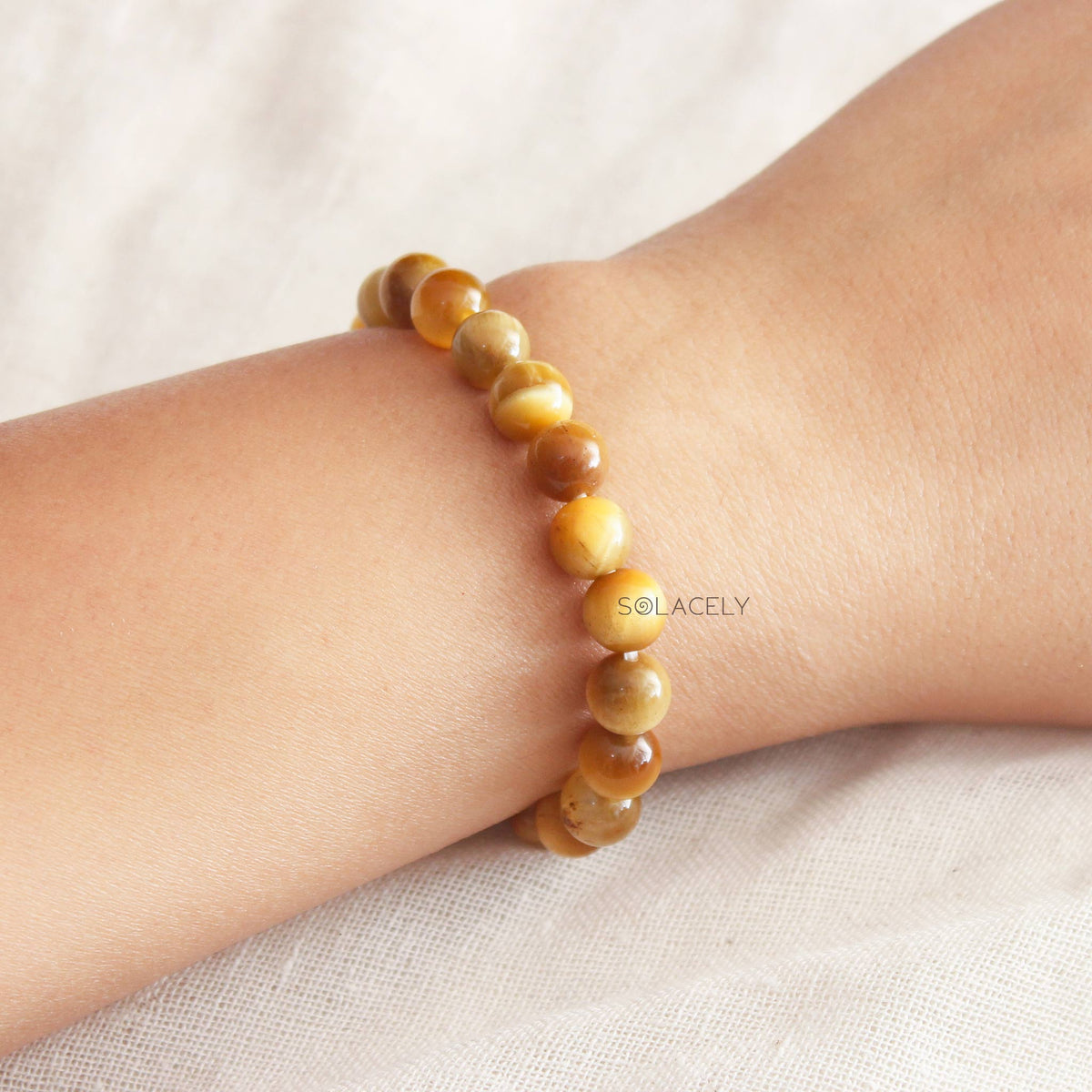 Cat's Eye Crystal Bracelet on Wrist