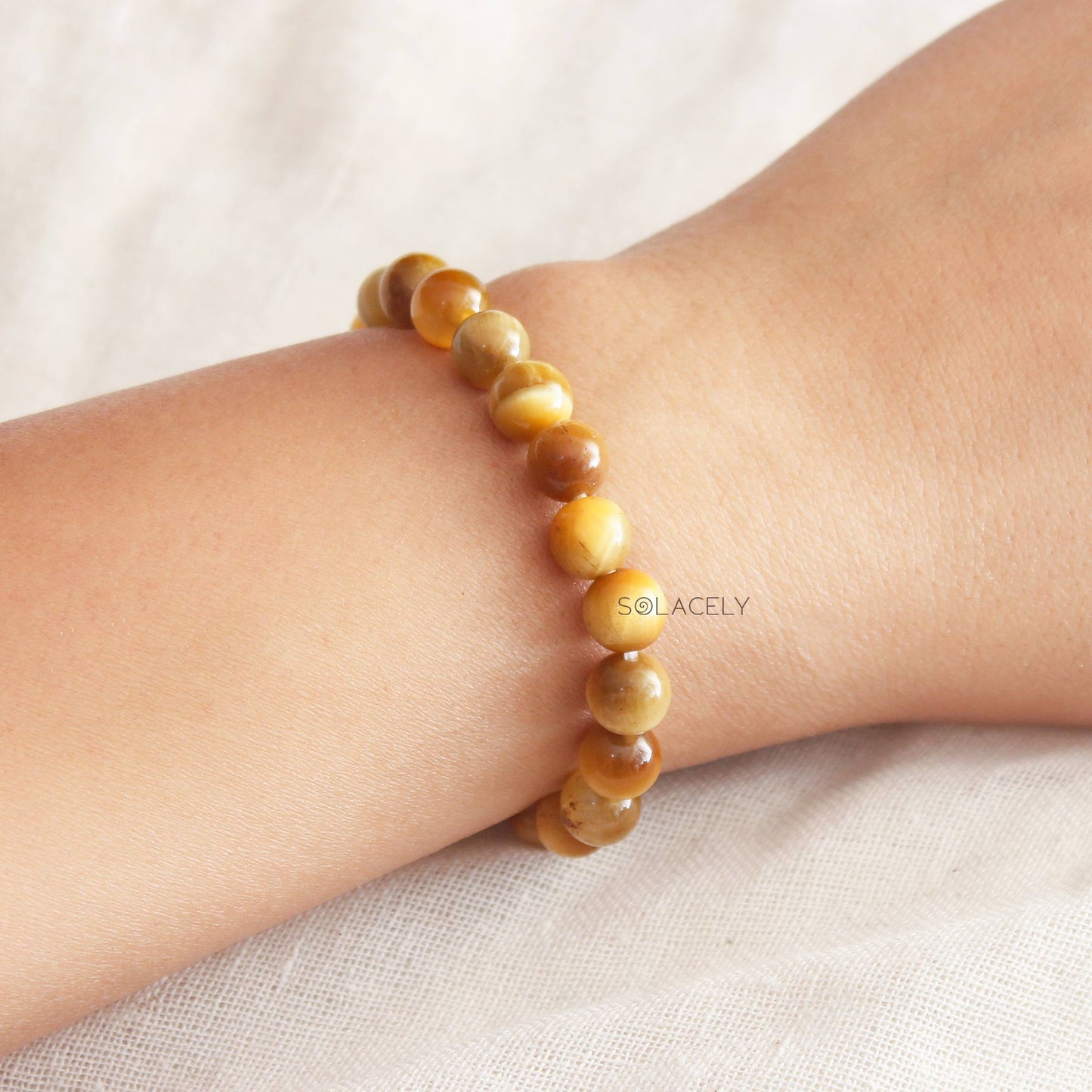 Cat's Eye Crystal Bracelet - 8mm Beads