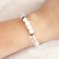 Clear Quartz and Mother of Pearl Bracelet - 8mm Beads