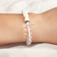 Clear Quartz and Mother of Pearl Bracelet - 8mm Beads