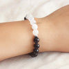 Selenite & Black Tourmaline Healing Bracelet - 8mm Beads