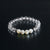 Clear Quartz and Mother of Pearl Bracelet - 8mm Beads