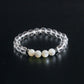 Clear Quartz and Mother of Pearl Bracelet - 8mm Beads