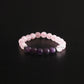 Rose Quartz and Amethyst Bracelet - 8mm Beads