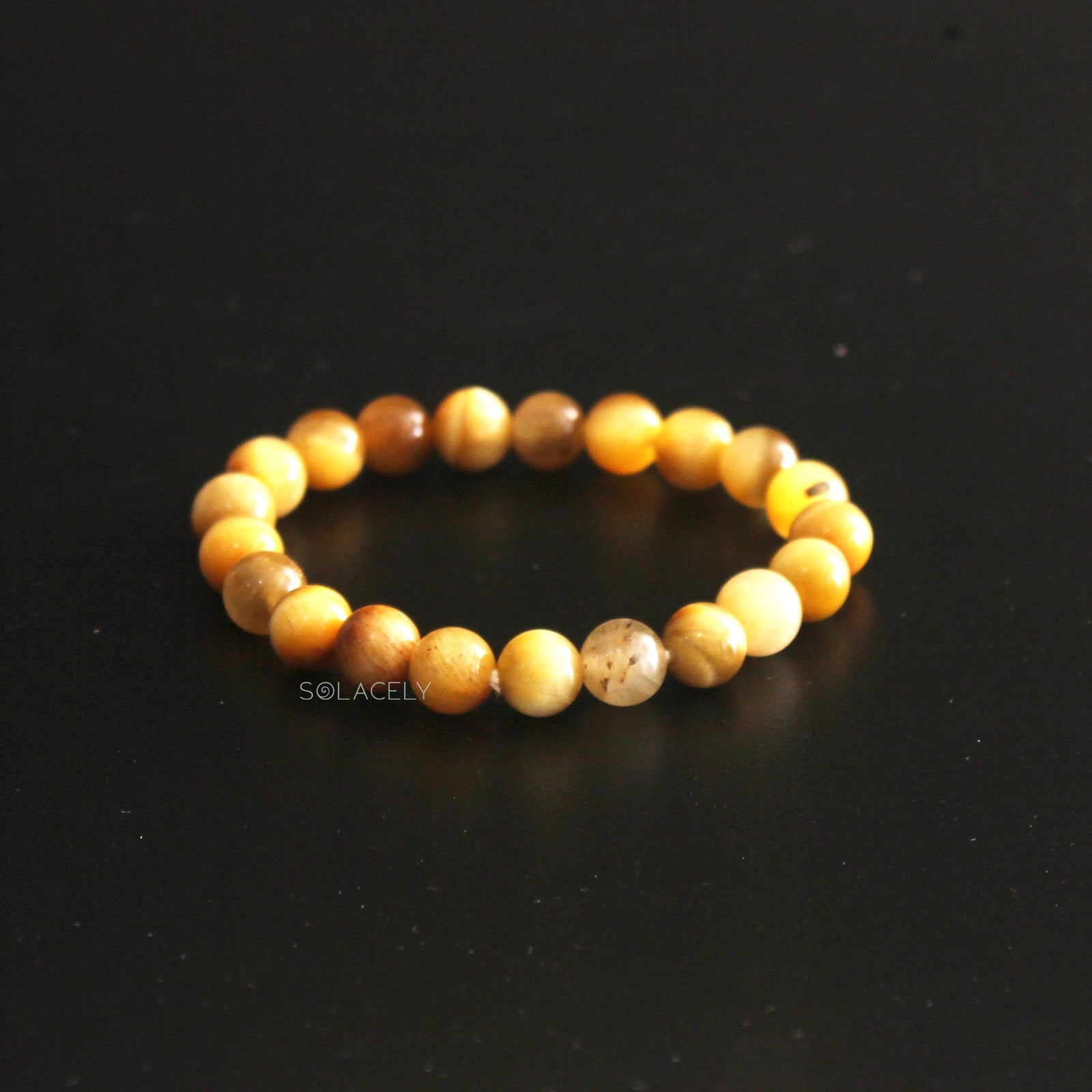 Cat's Eye Crystal Bracelet - 8mm Beads
