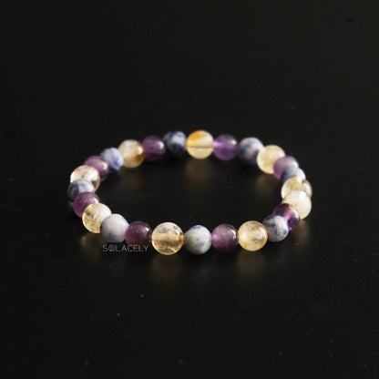 Anxiety and Stress Relief Bracelet 6mm Beads on black background