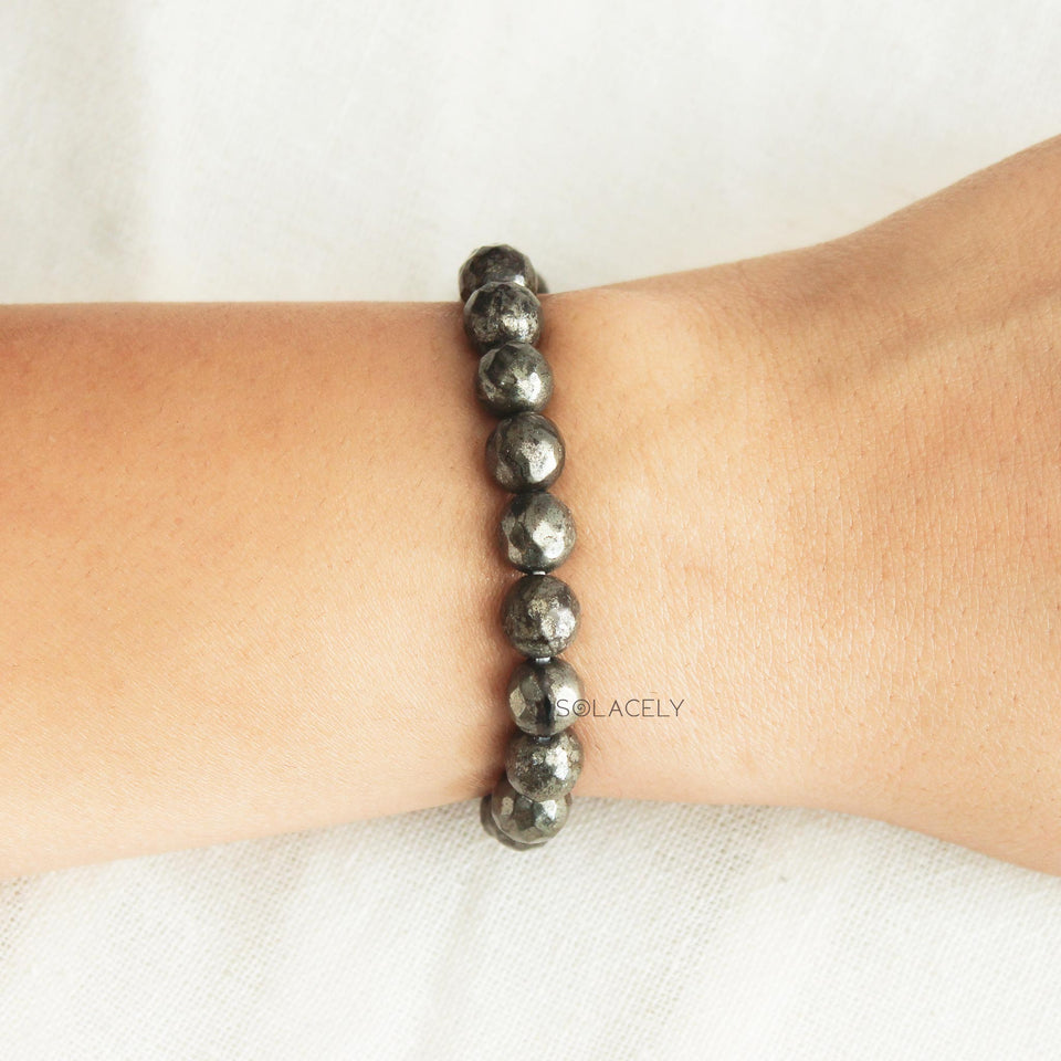 Pyrite Bracelet - 8mm Beads