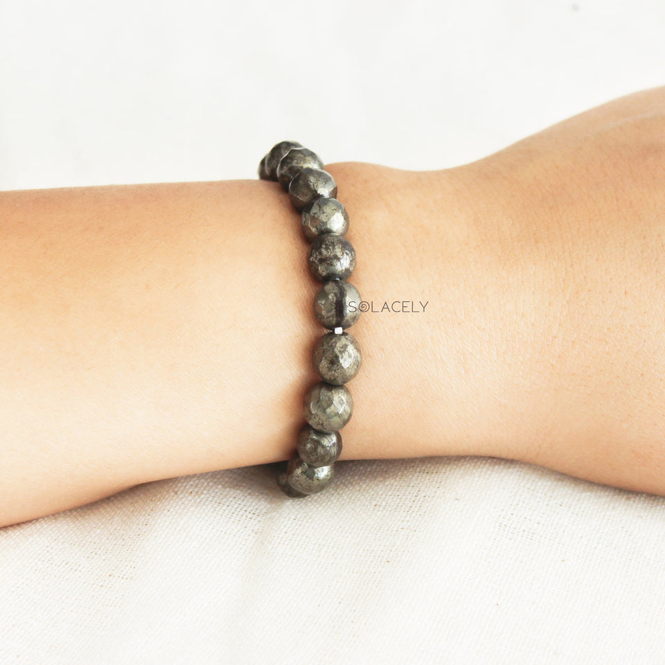 Pyrite Bracelet - 8mm Beads
