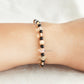 Citrine and Black Tourmaline Bracelet - 4mm Beads
