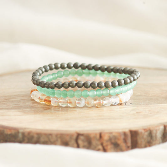 Abundance And Luck Crystals Bracelet Set