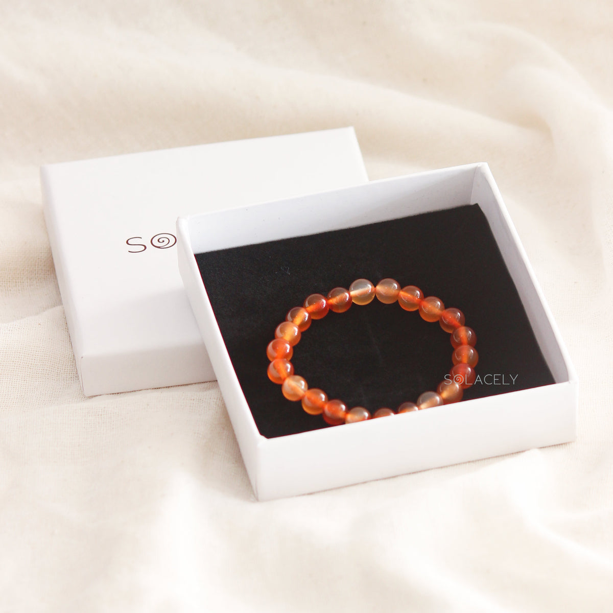 Red Carnelian Beaded Bracelet