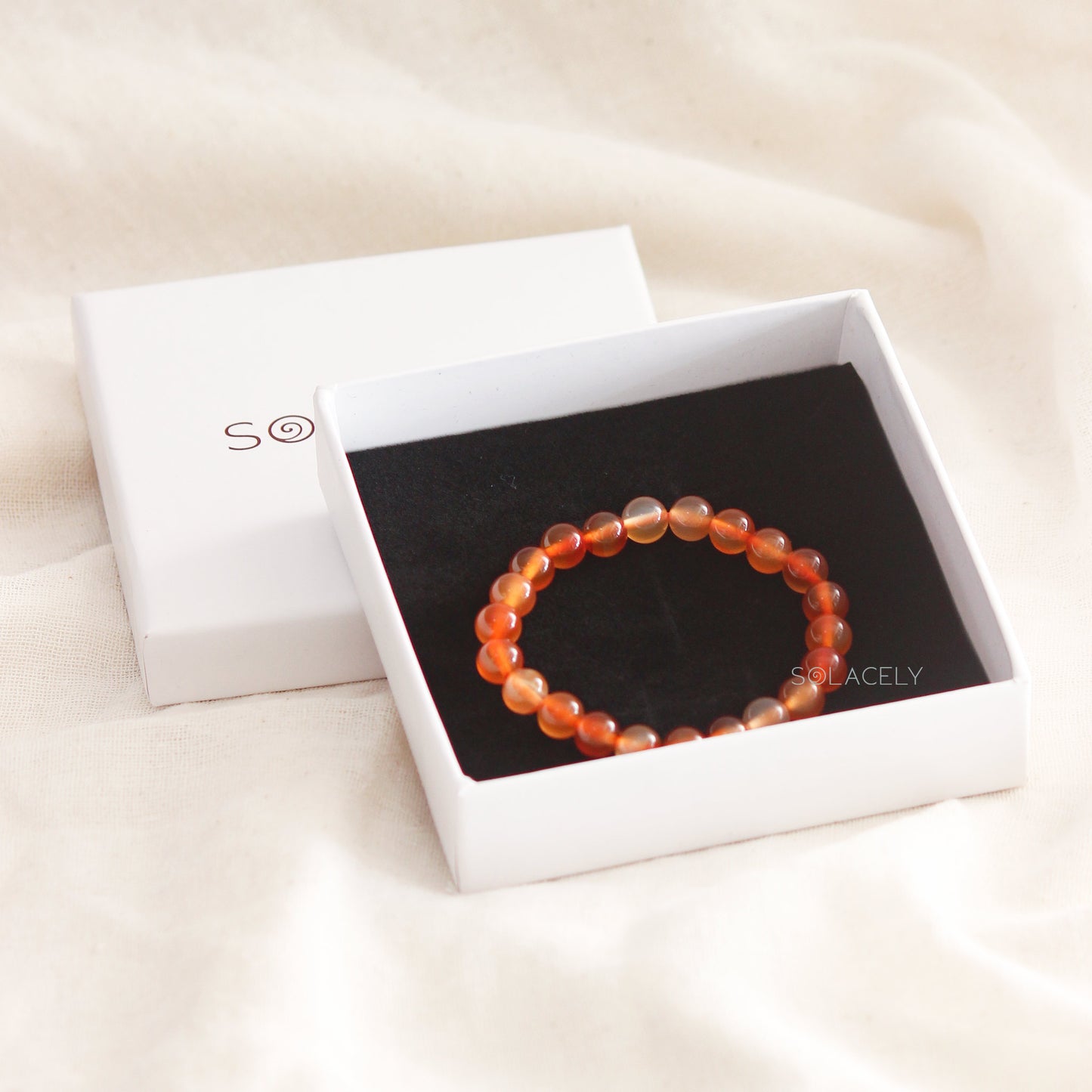 Red carnelian Bracelet - 8mm Beads
