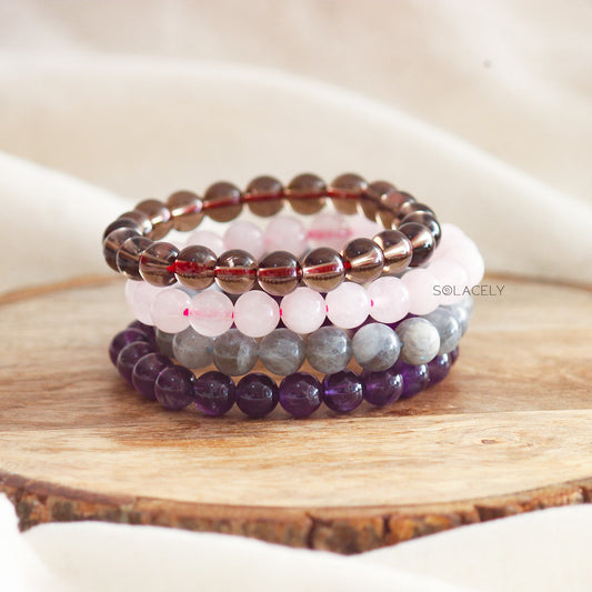 Anxiety And Stress Bracelet Set - 8mm Beads