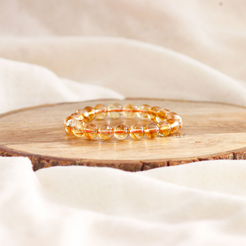 Citrine Bracelet - 8mm Beads