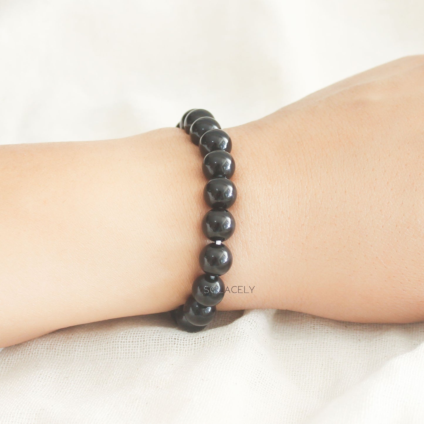 Black Tourmaline Bracelet - 8mm Beads