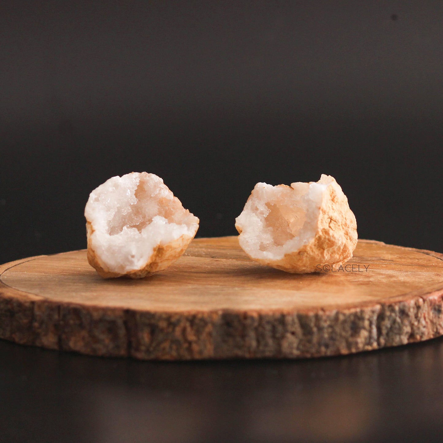 Clear Quartz Mini Geodes (Wish Stones)