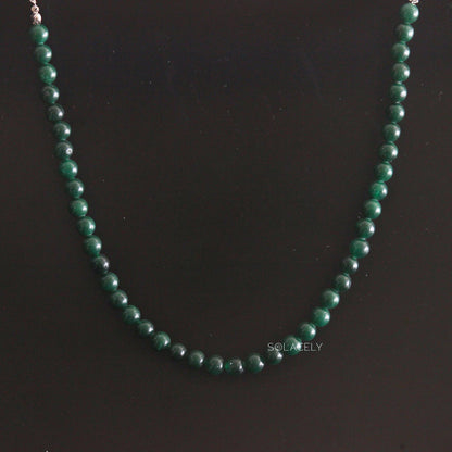Natural jade beaded necklace