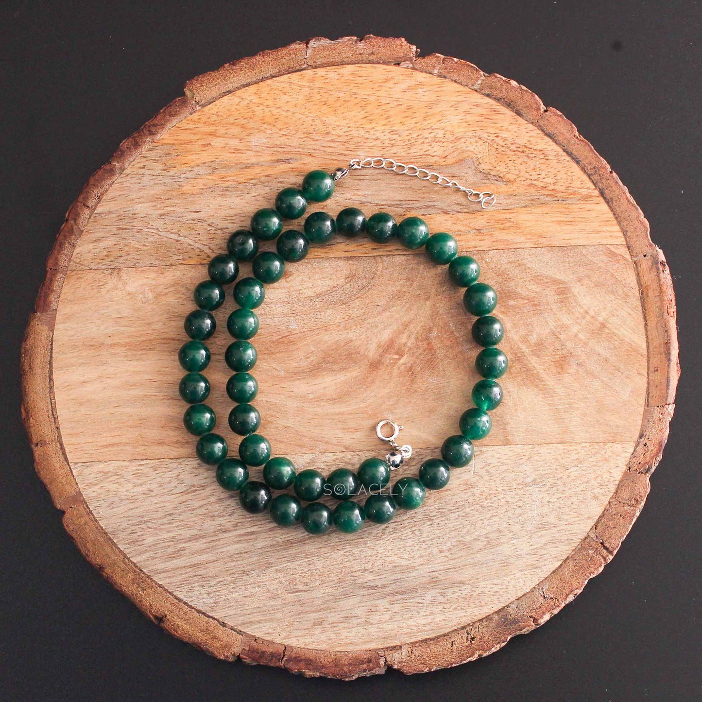 Green Jade Beaded Necklace