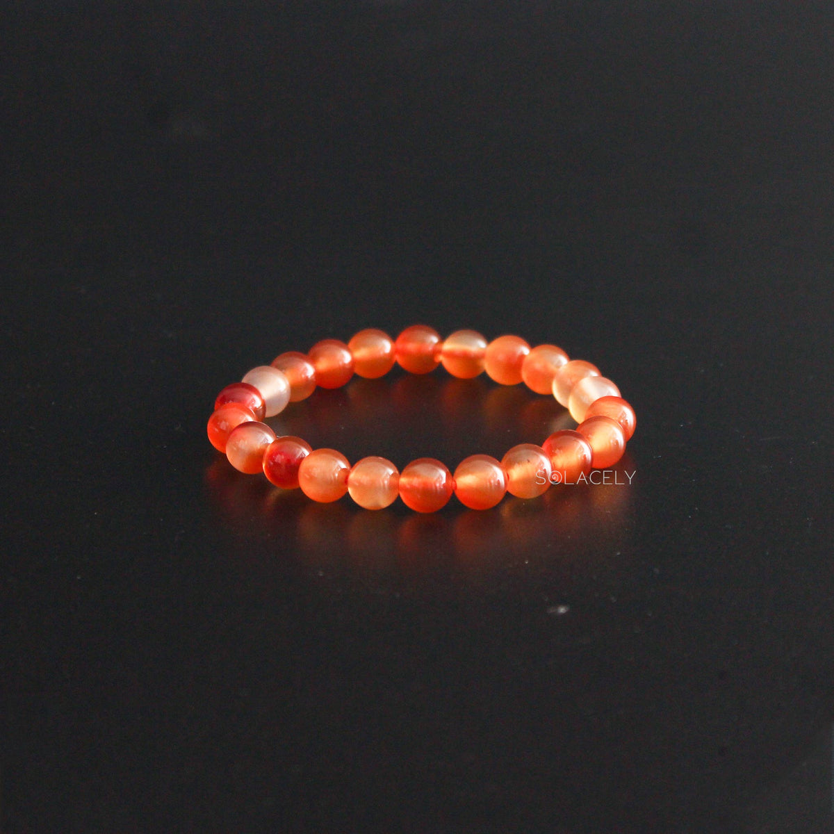 Red Carnelian Beaded Bracelet
