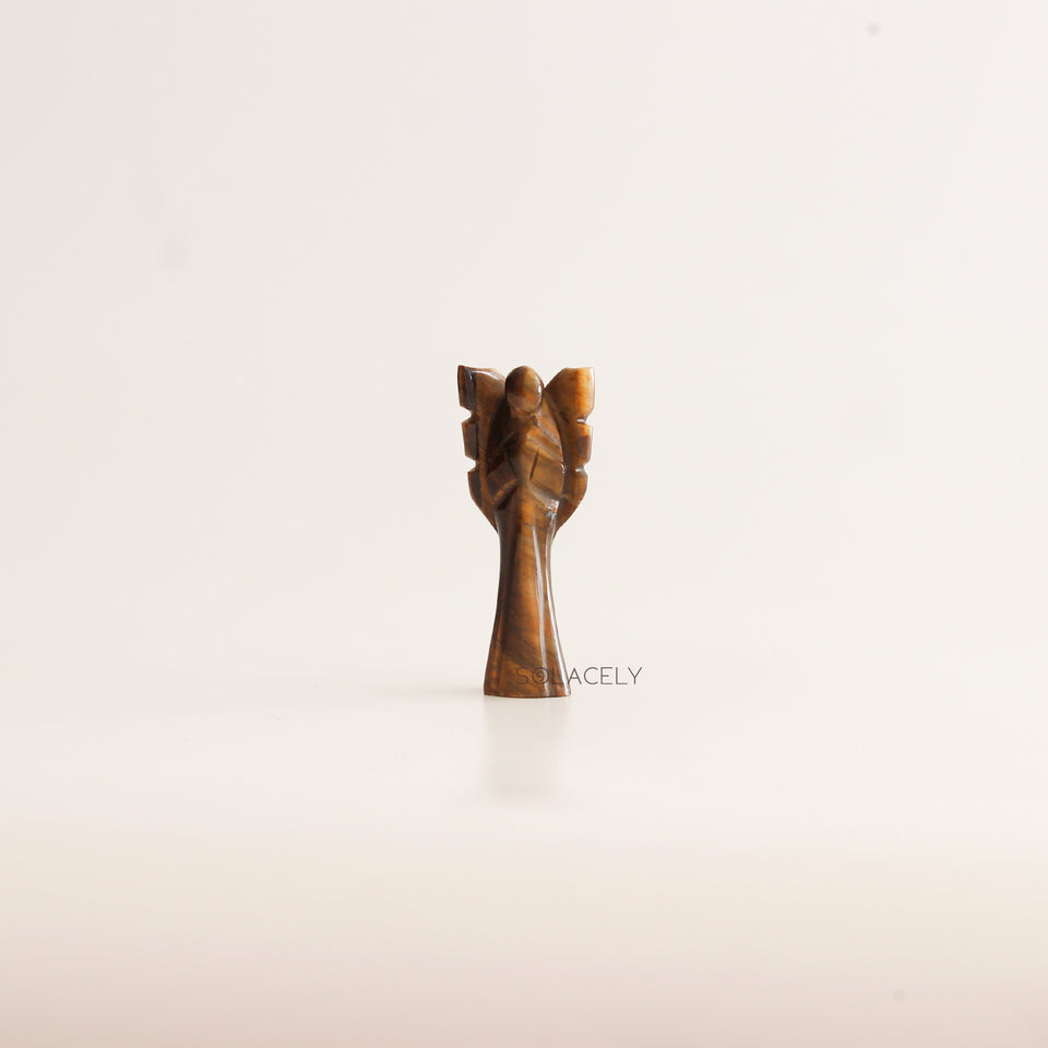 Tiger Eye Angel Figurine