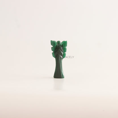 Green Jade Crystal Guardian Angel figurine