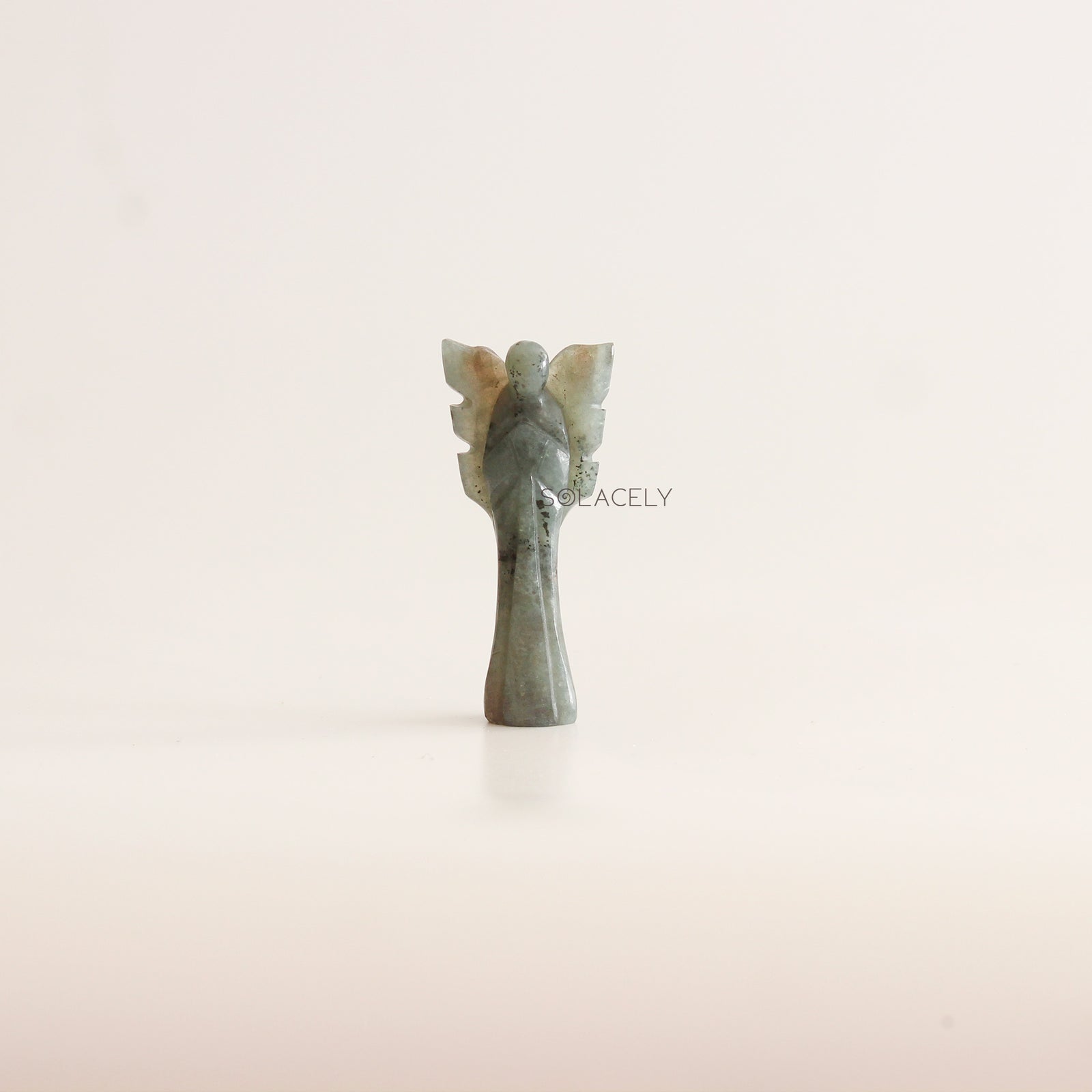Labradorite Crystal Guardian Angel Figurine