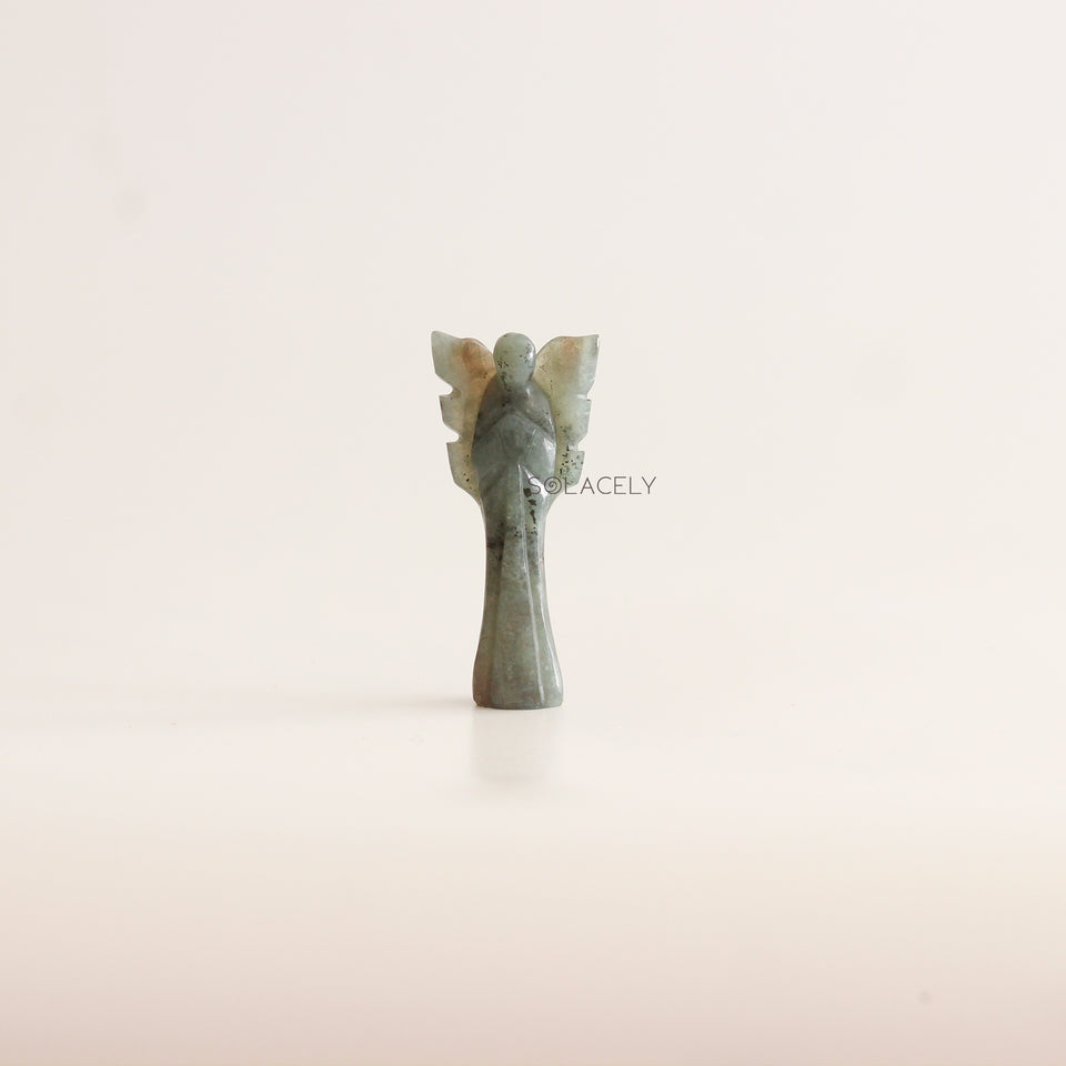 Labradorite Crystal Guardian Angel Figurine