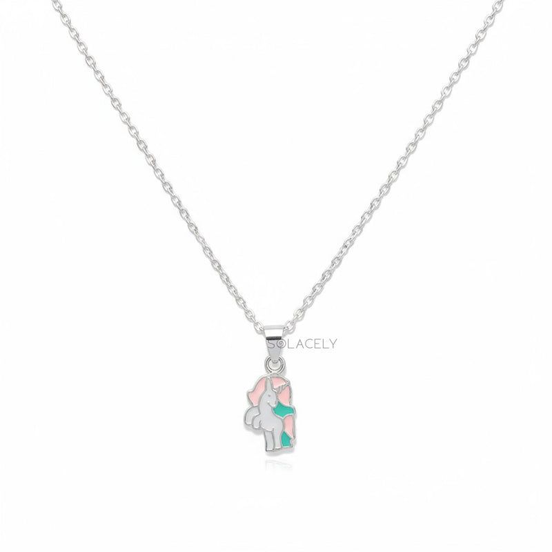 Sterling Silver Unicorn Charm Necklace