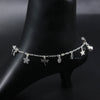 Adjustable Sterling Silver Anklet with Dainty Charms