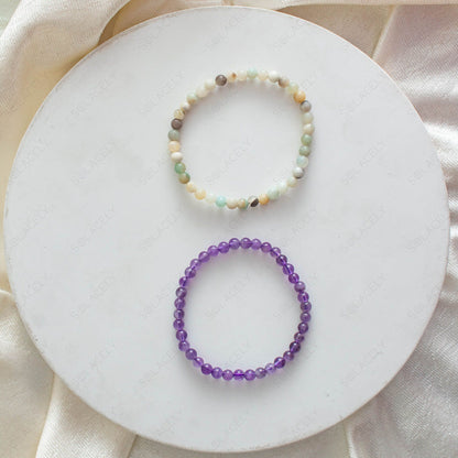 4mm Beads Calming Anger Bracelet Set 